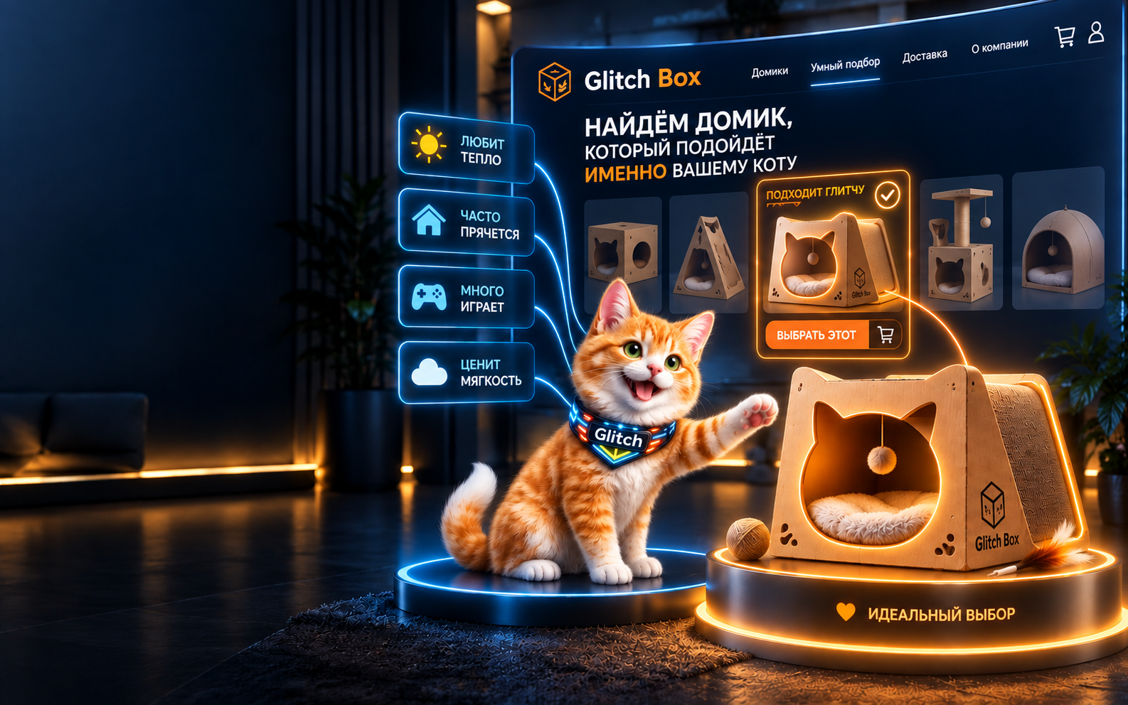 Умный магазин Glitch Box подбирает подходящий домик для Глитча